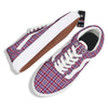 White USA Plaid And Blue Red Print Skate Shoes-grizzshop