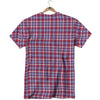 White USA Plaid And Blue Red Print T-Shirt-grizzshop