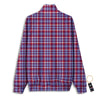 White USA Plaid And Blue Red Print Track Jacket-grizzshop