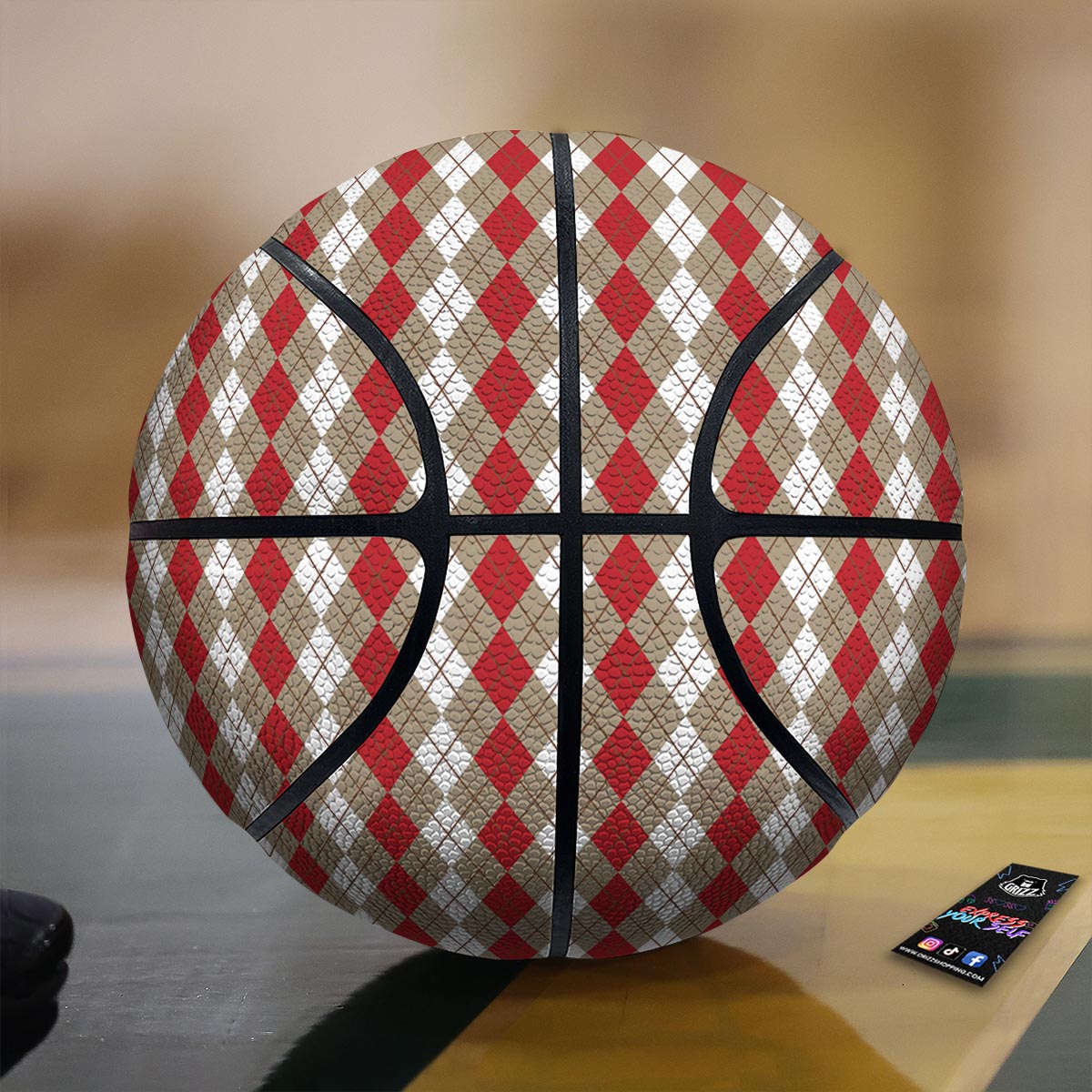 Wicca Magical White And Black Print Basketball