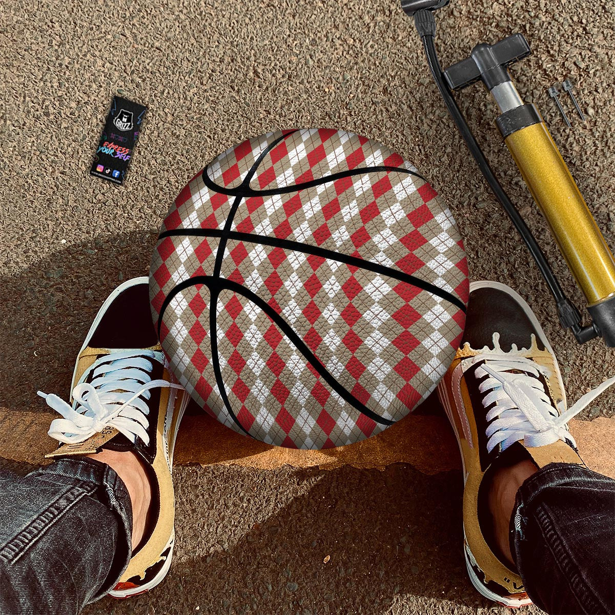 Wicca Magical White And Black Print Basketball