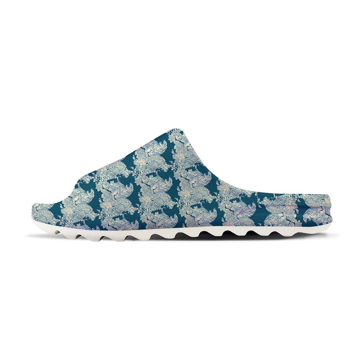 White Tiger Japanese Print Pattern Sandals-grizzshop