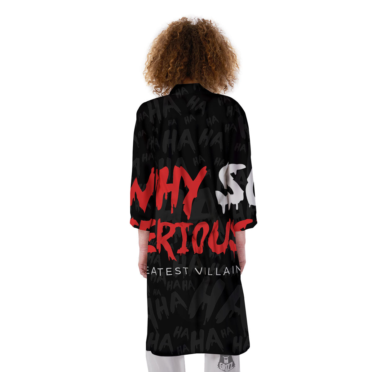 Why So Serious Laughing Joker Print Kimono-grizzshop