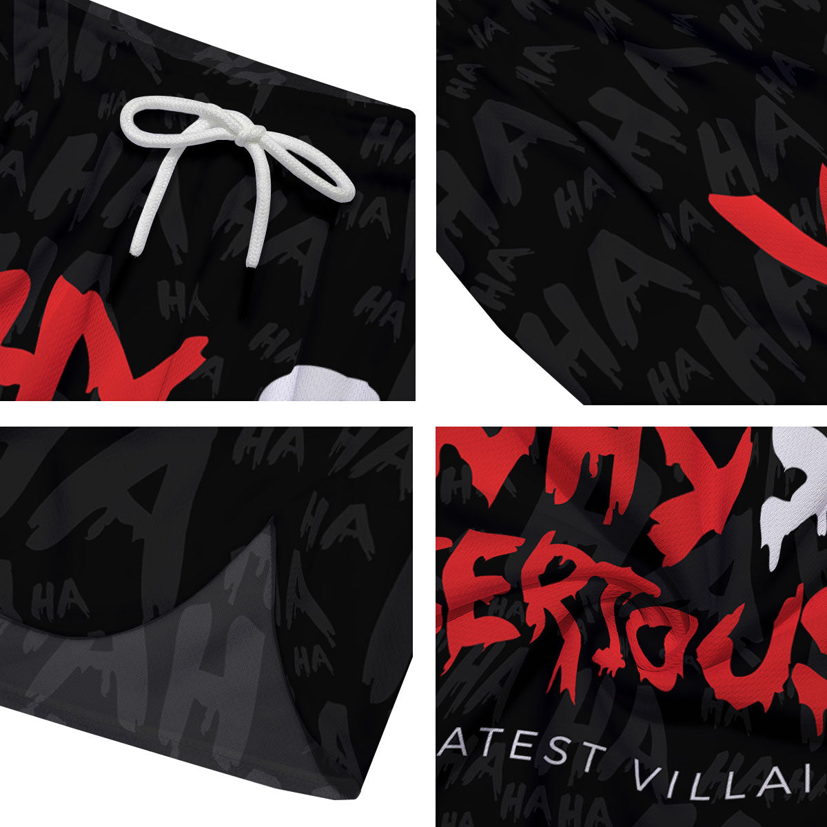 Why So Serious Laughing Joker Print Men's Running Shorts-grizzshop
