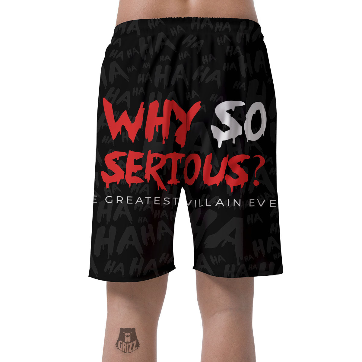 Why So Serious Laughing Joker Print Men's Shorts-grizzshop