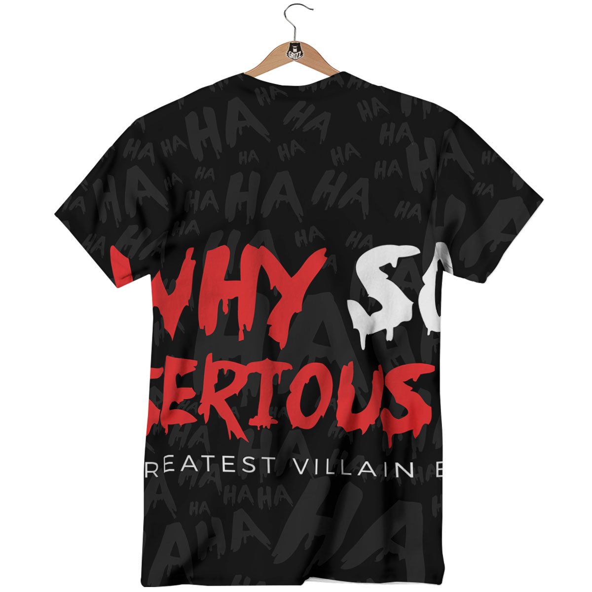Why So Serious Laughing Joker Print T-Shirt-grizzshop