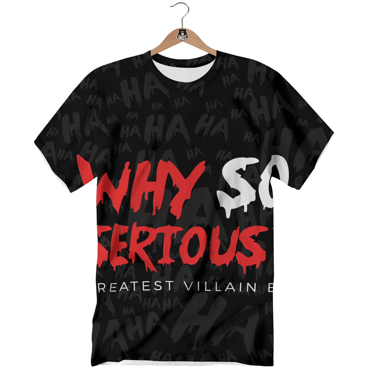 Why So Serious Laughing Joker Print T-Shirt-grizzshop