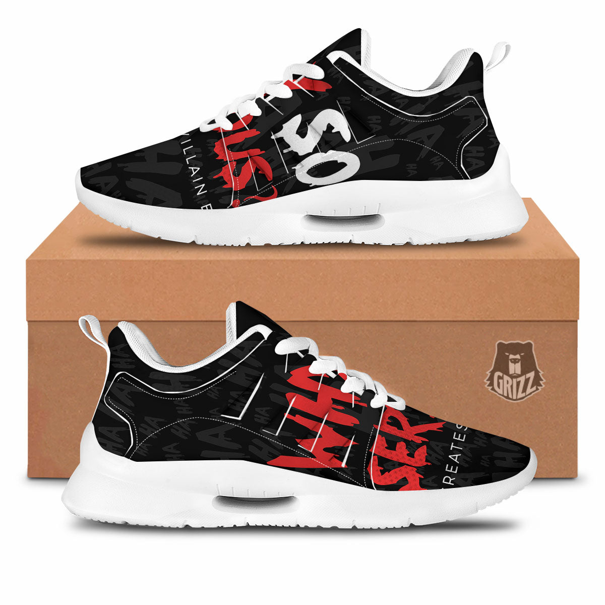 Why So Serious Laughing Joker Print Tennis Shoes-grizzshop