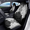 Wicca Devil Skull White And Black Print Car Seat Covers-grizzshop