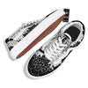 Wicca Devil Skull White And Black Print Skate Shoes-grizzshop