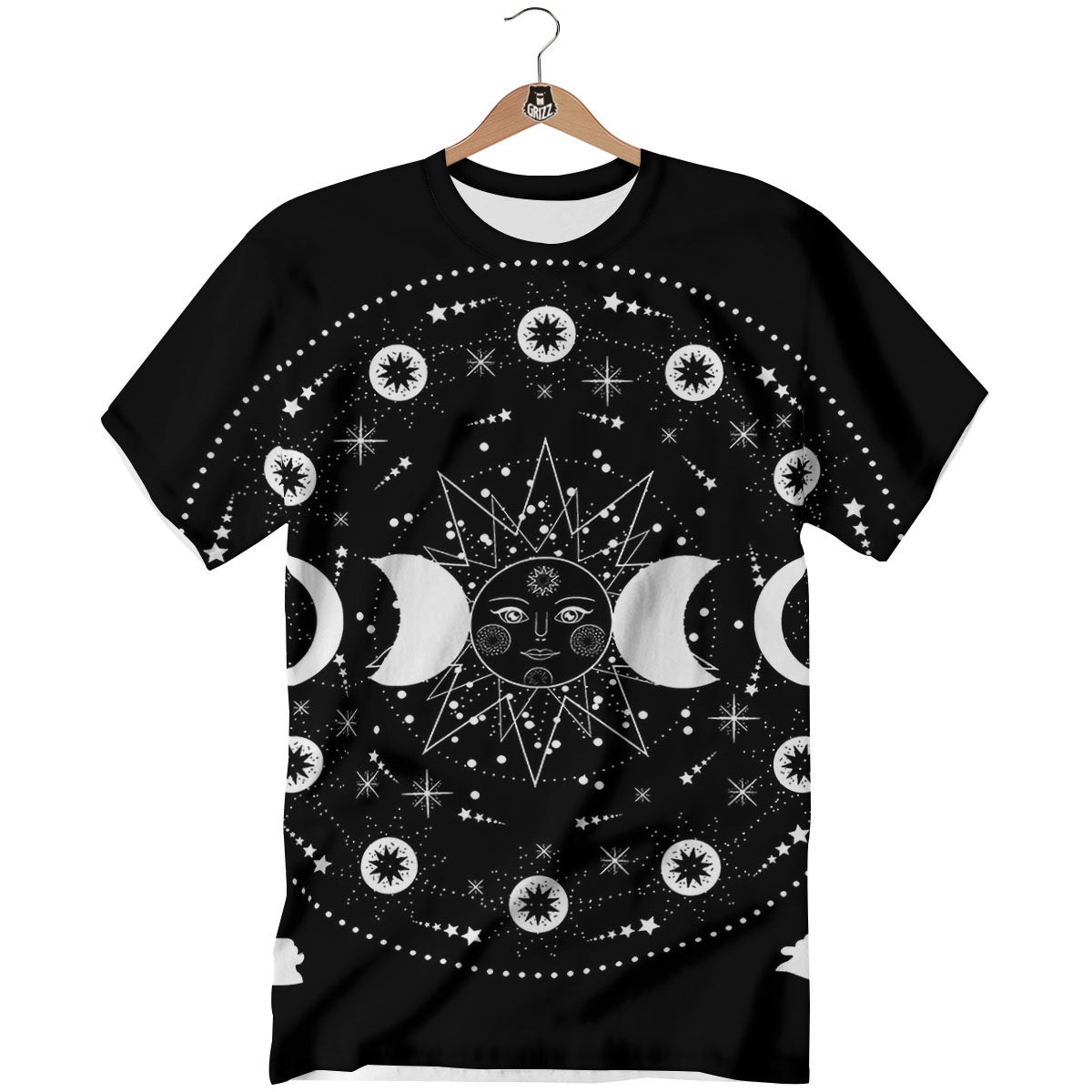 Wicca Magical White And Black Print T-Shirt-grizzshop
