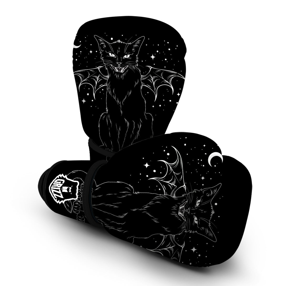 Wiccan Black Cat Boxing Gloves-grizzshop