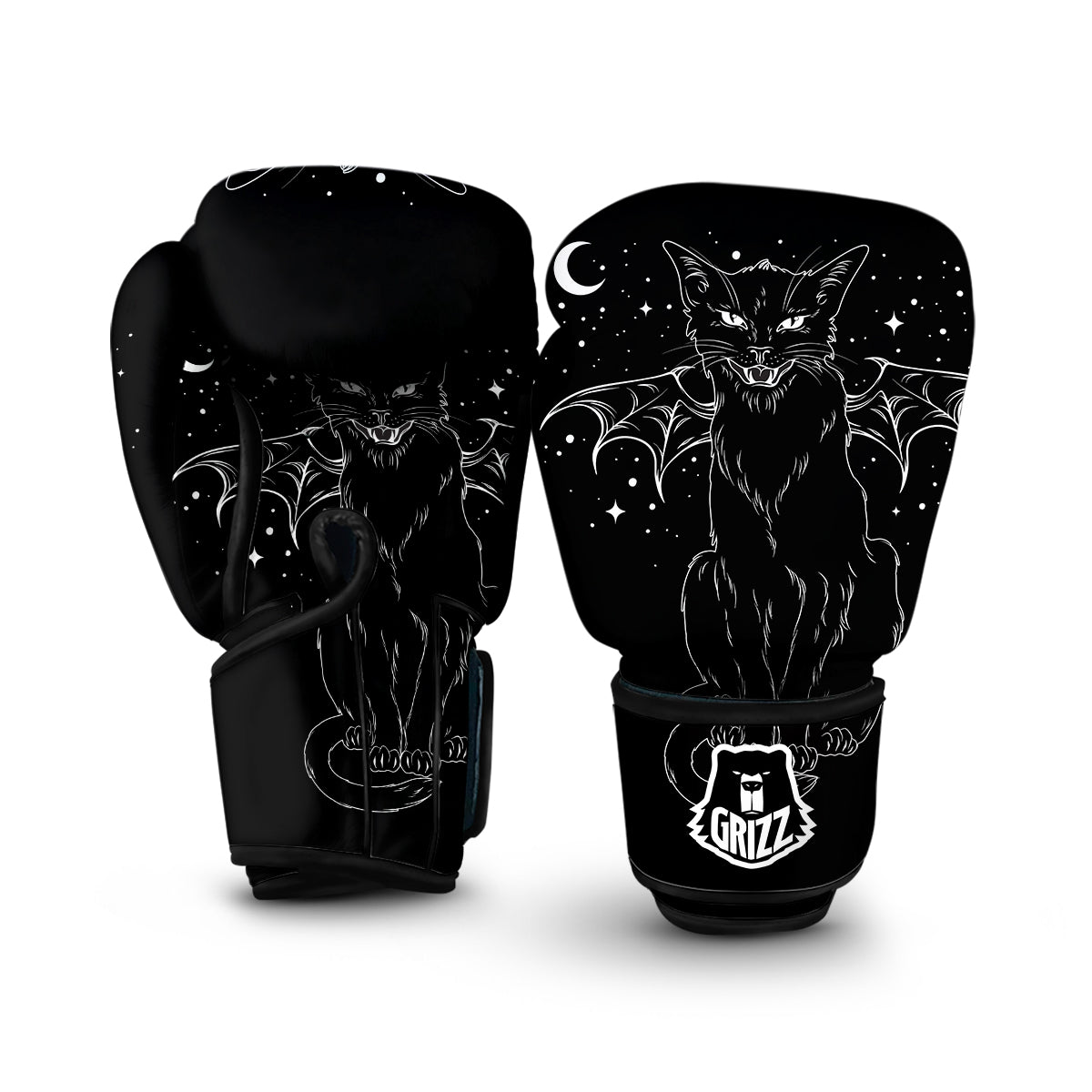 Wiccan Black Cat Boxing Gloves-grizzshop