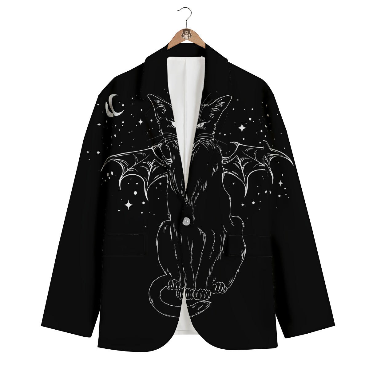 Wiccan Black Cat Men's Blazer-grizzshop