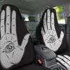 Wiccan Palmistry White And Black Print Car Seat Covers-grizzshop