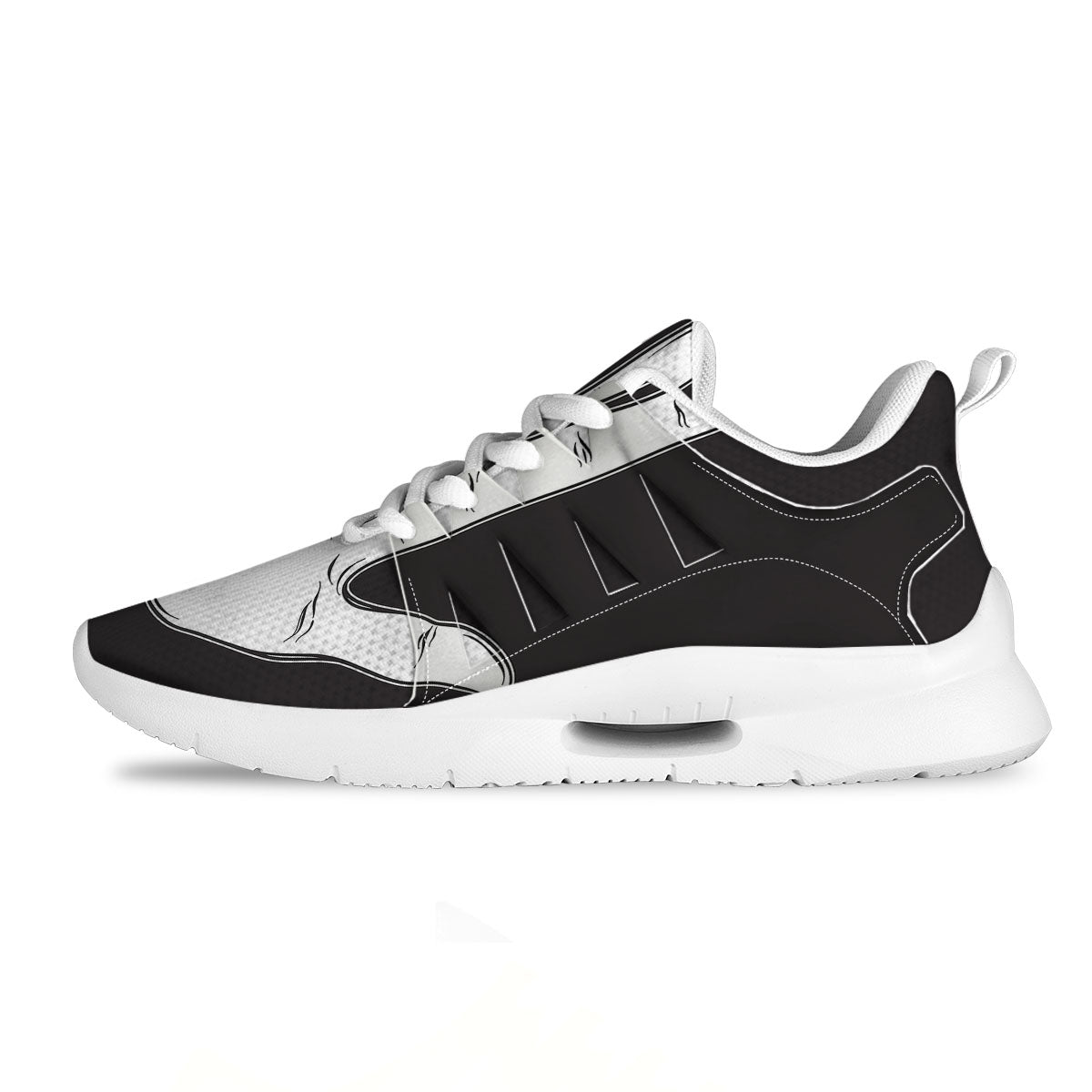 Wiccan Palmistry White And Black Print Tennis Shoes-grizzshop