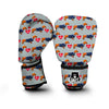 Wiener Dog Dachshund Pattern Print Boxing Gloves-grizzshop