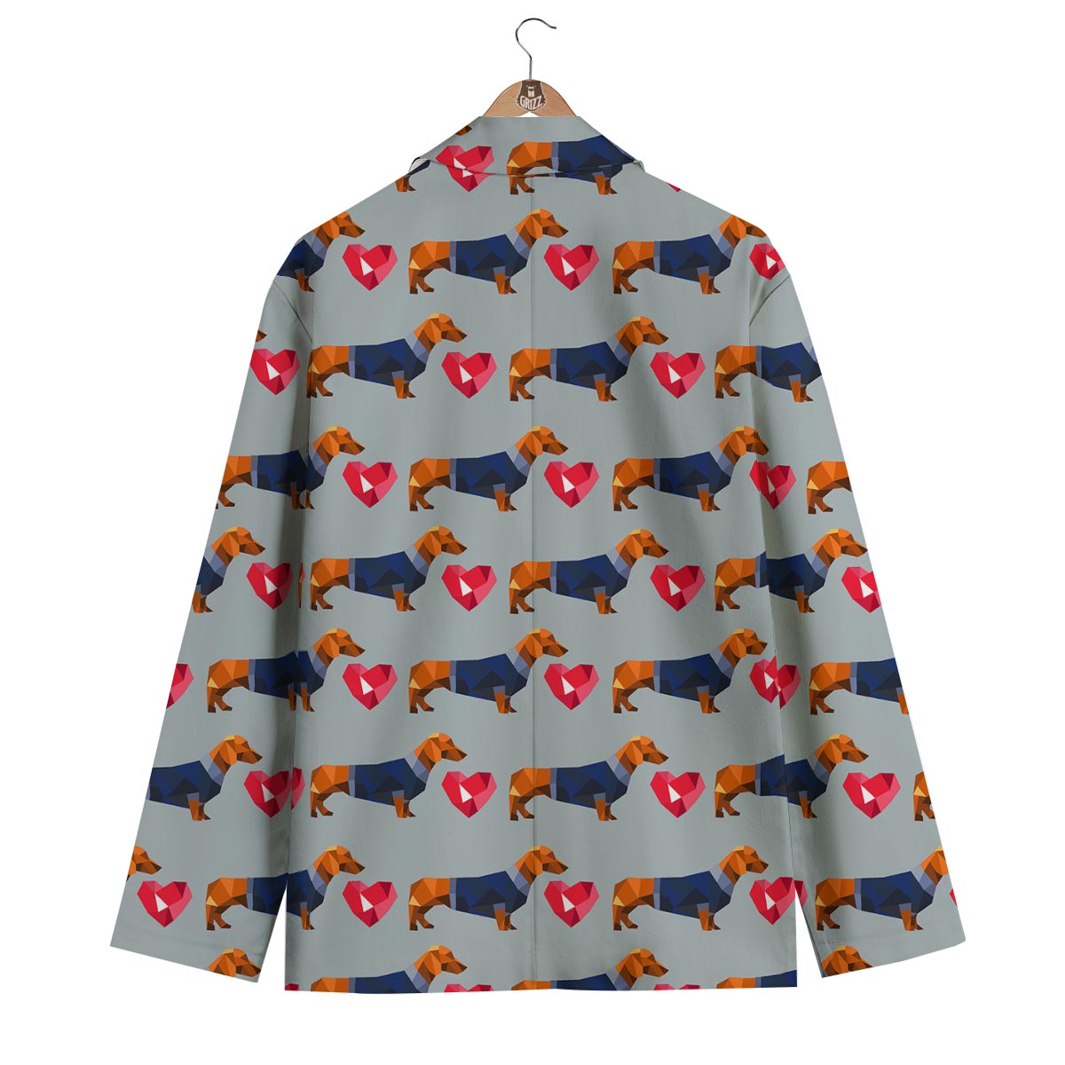 Wiener Dog Dachshund Pattern Print Men's Blazer-grizzshop