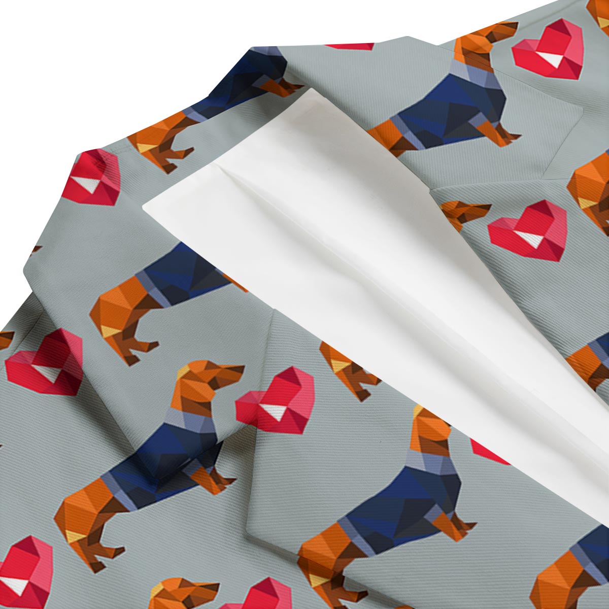 Wiener Dog Dachshund Pattern Print Men's Blazer-grizzshop