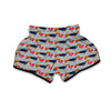 Wiener Dog Dachshund Pattern Print Muay Thai Boxing Shorts-grizzshop