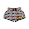 Wiener Dog Dachshund Pattern Print Muay Thai Boxing Shorts-grizzshop