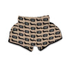 Wiener Dog Woof Woof Dachshund Pattern Print Muay Thai Boxing Shorts-grizzshop