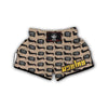 Wiener Dog Woof Woof Dachshund Pattern Print Muay Thai Boxing Shorts-grizzshop