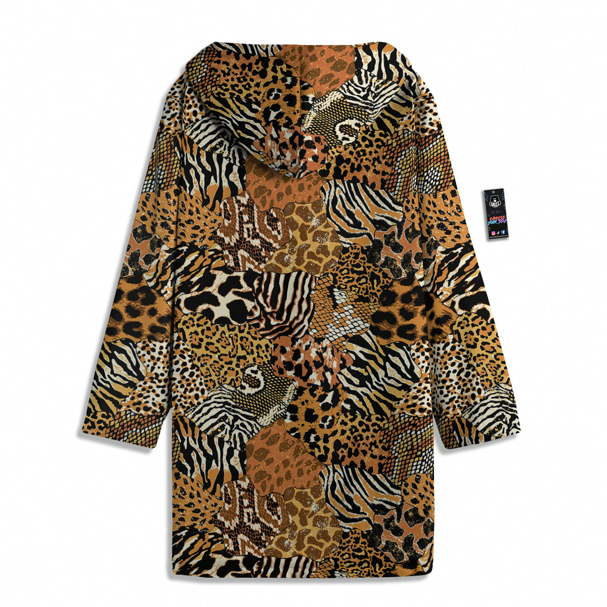Wild Animal Skins Patchwork Print Pattern Men's Windbreaker Jacket-grizzshop