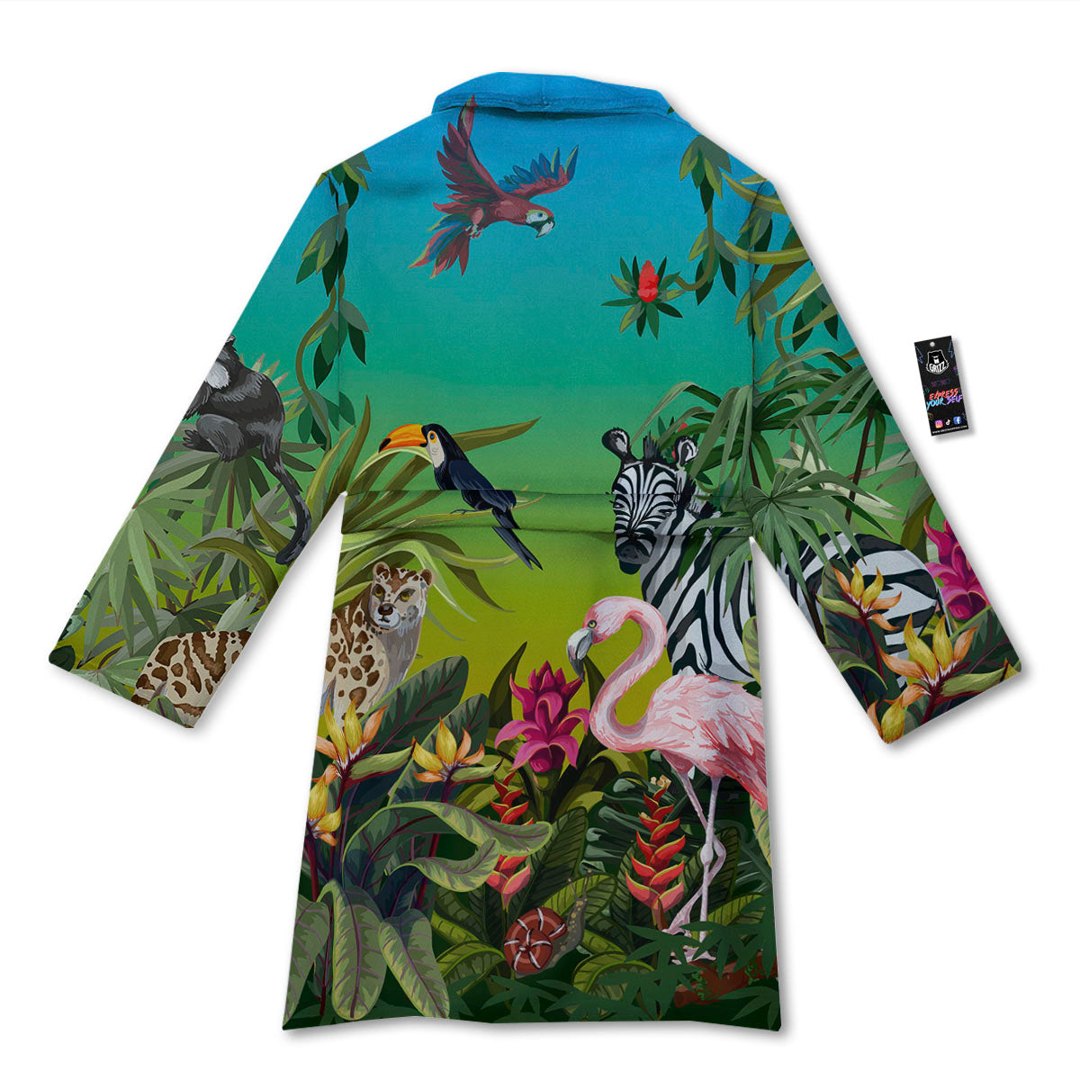 Wild Animals Jungle Print Bathrobe-grizzshop