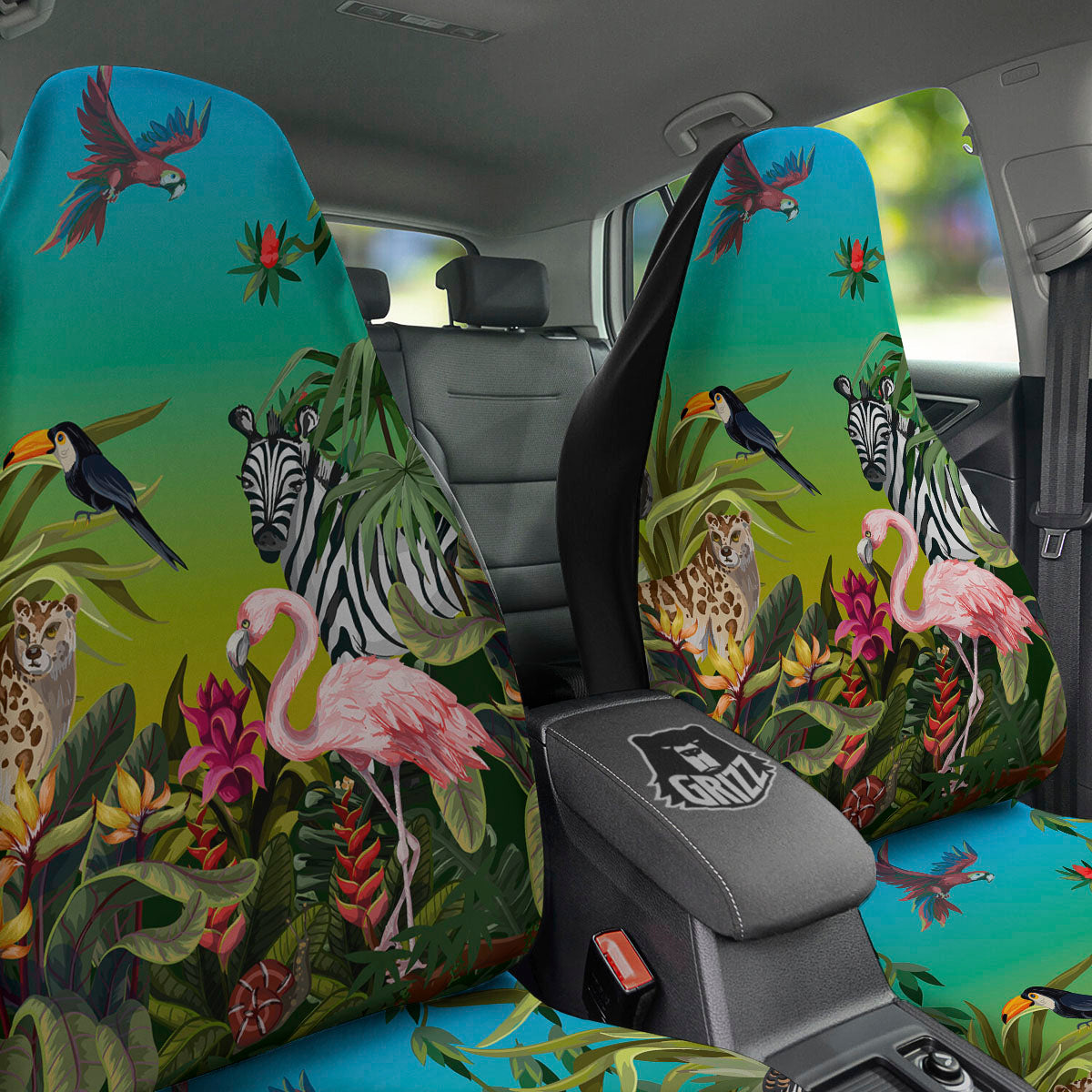 Wild Animals Jungle Print Car Seat Covers-grizzshop