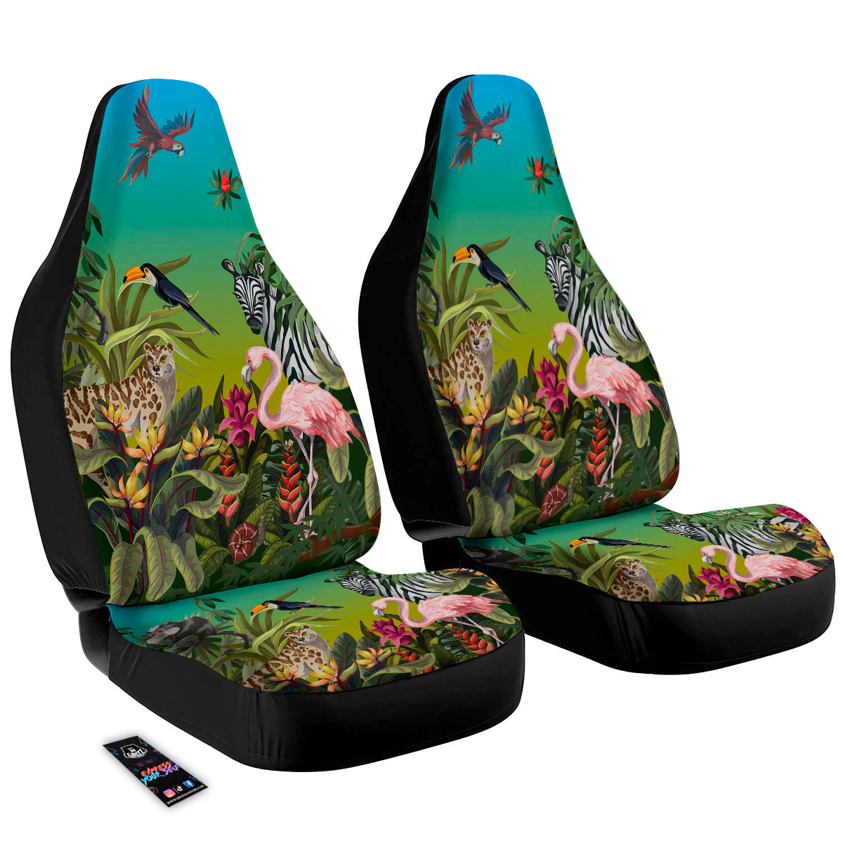 Wild Animals Jungle Print Car Seat Covers-grizzshop