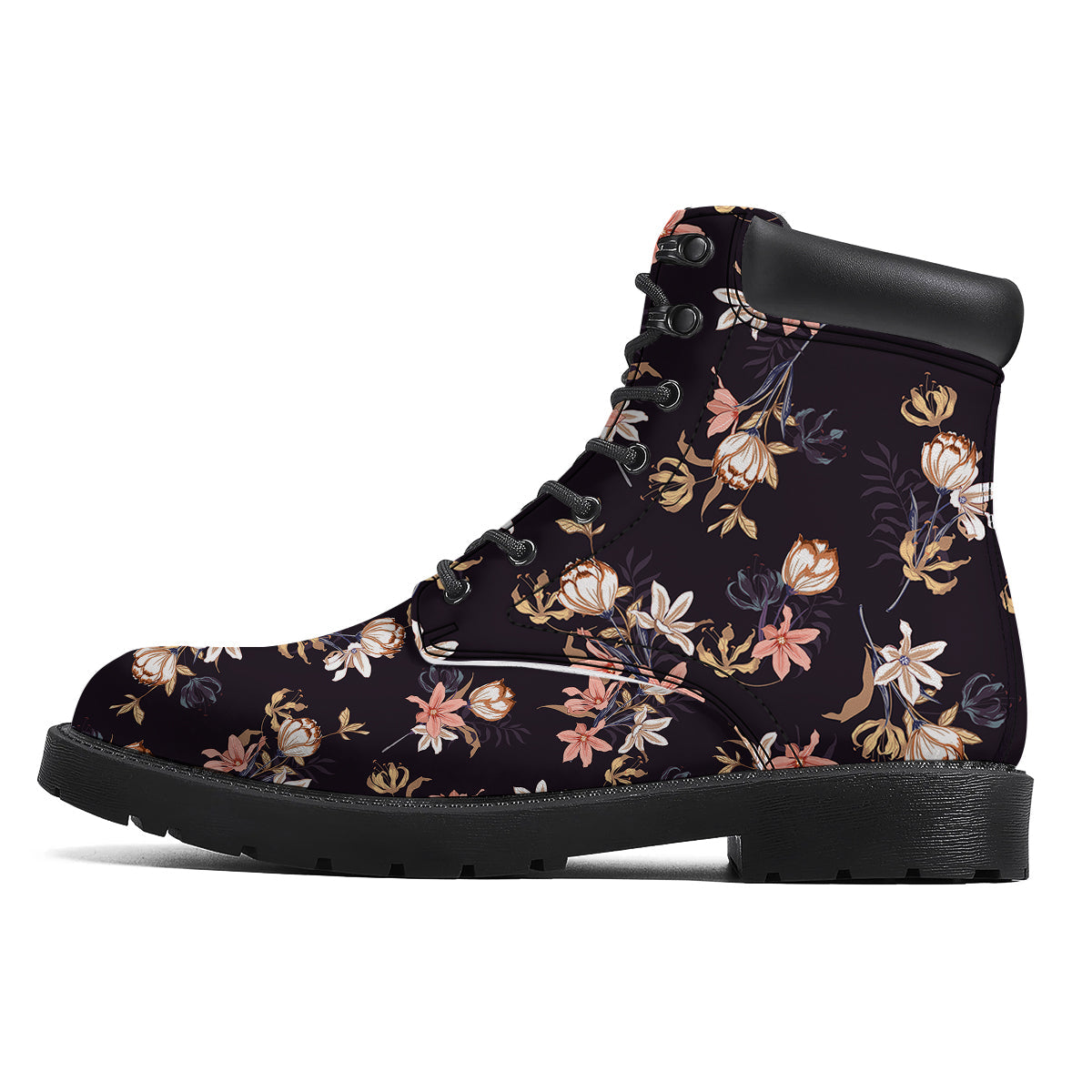Wild Flower Print Pattern Boots-grizzshop