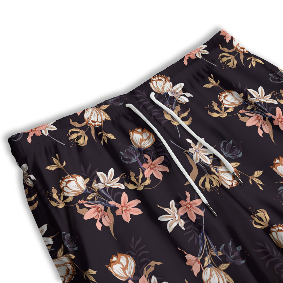 Wild Flower Print Pattern Men's Athletic Shorts-grizzshop