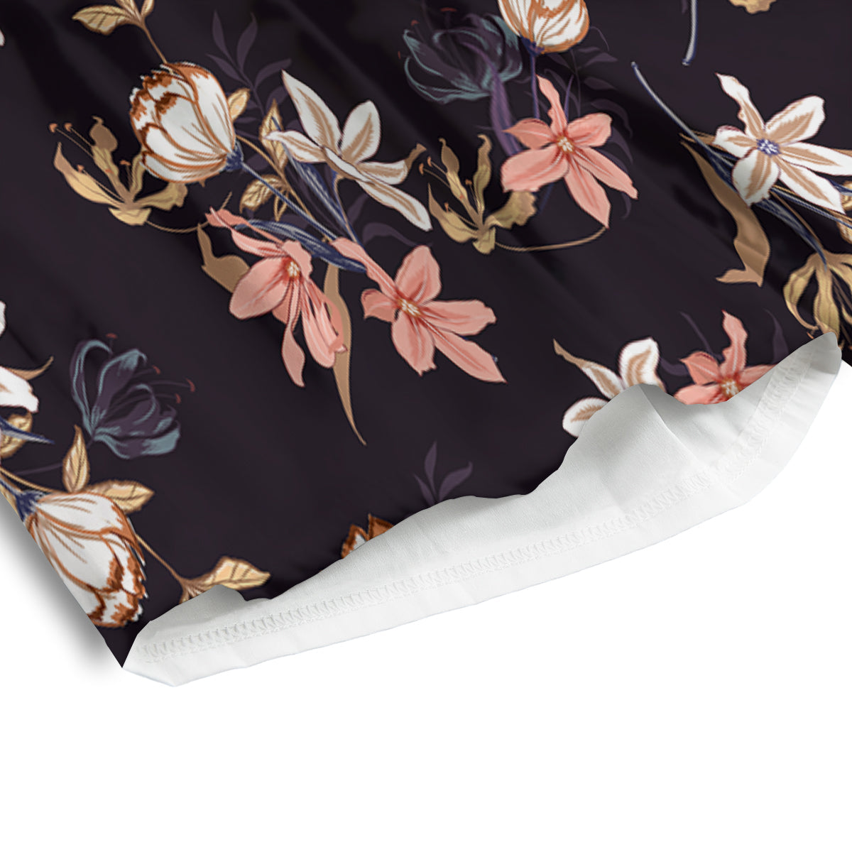 Wild Flower Print Pattern Men's Athletic Shorts-grizzshop