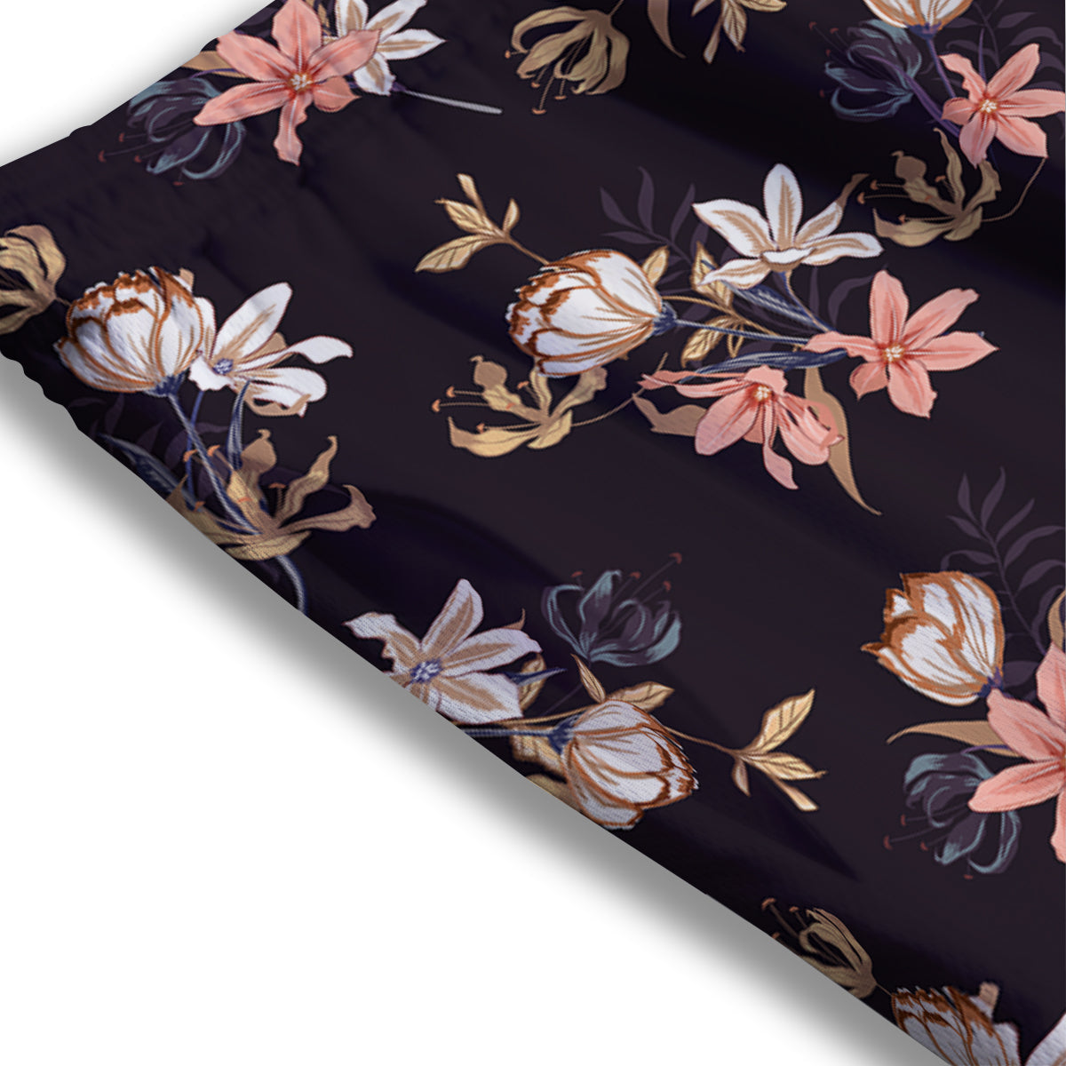 Wild Flower Print Pattern Mesh Shorts-grizzshop