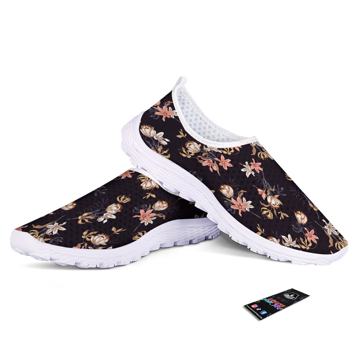 Wild Flower Print Pattern Nurse Shoes-grizzshop