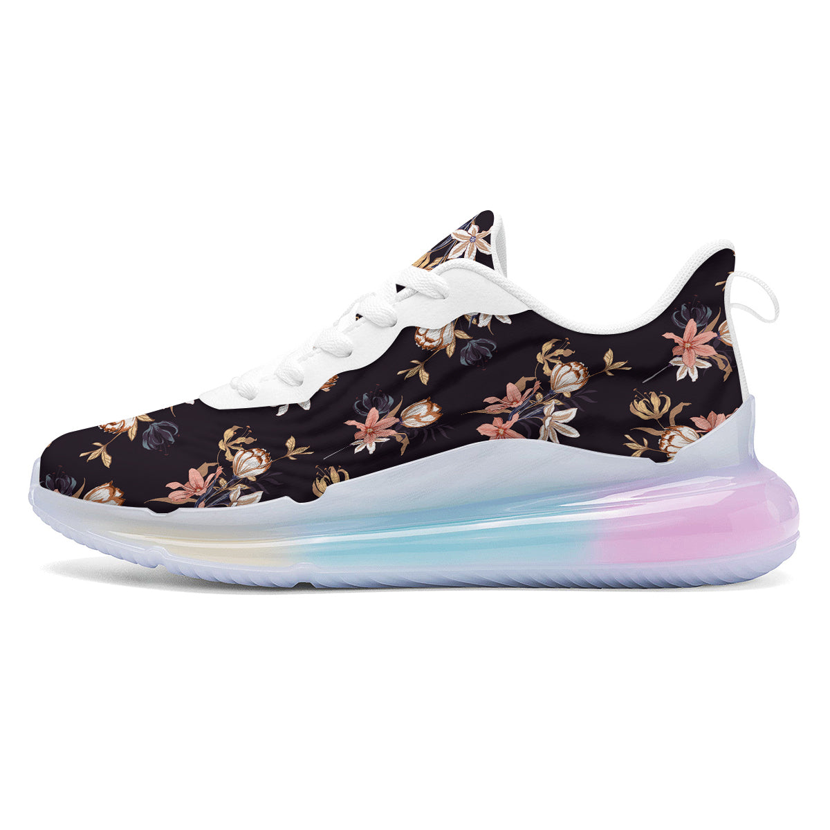 Wild Flower Print Pattern Running Sneakers-grizzshop