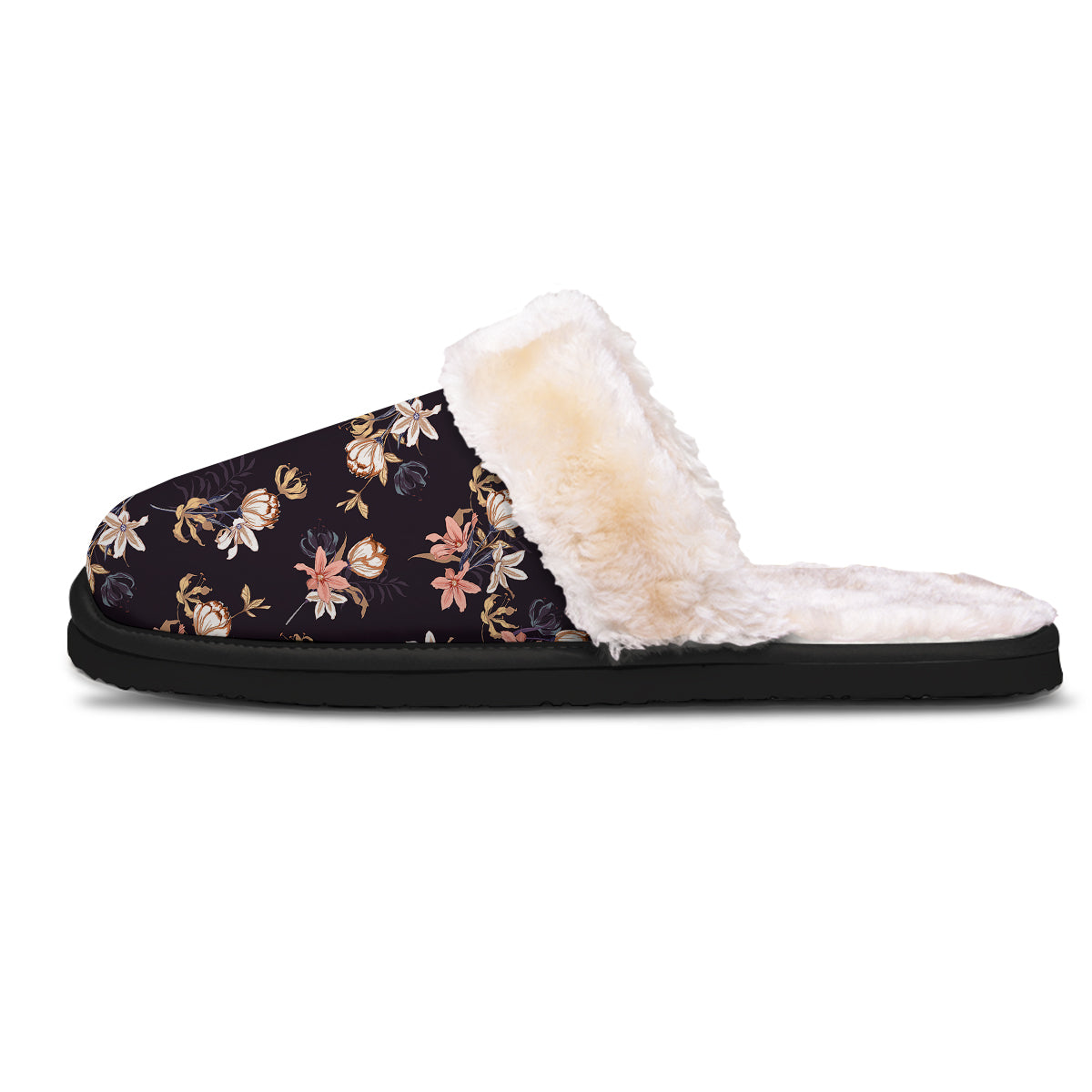 Wild Flower Print Pattern Slippers-grizzshop