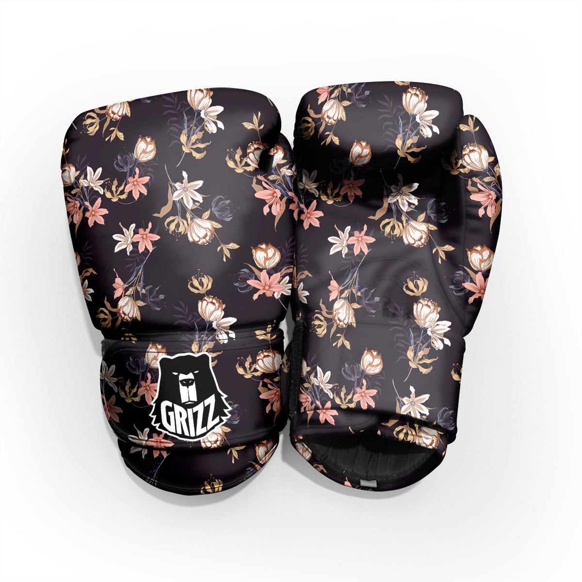 Wild Flower Print Pattern Sparring Gloves-grizzshop