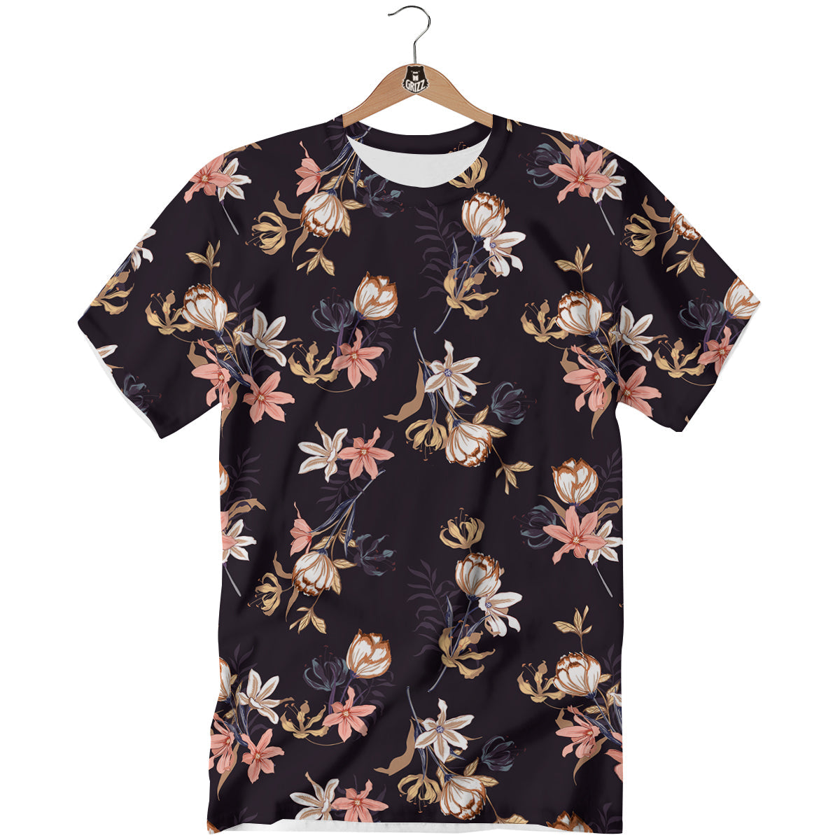 Wild Flower Print Pattern T-Shirt-grizzshop