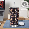 Wild Flower Print Pattern Tumbler-grizzshop