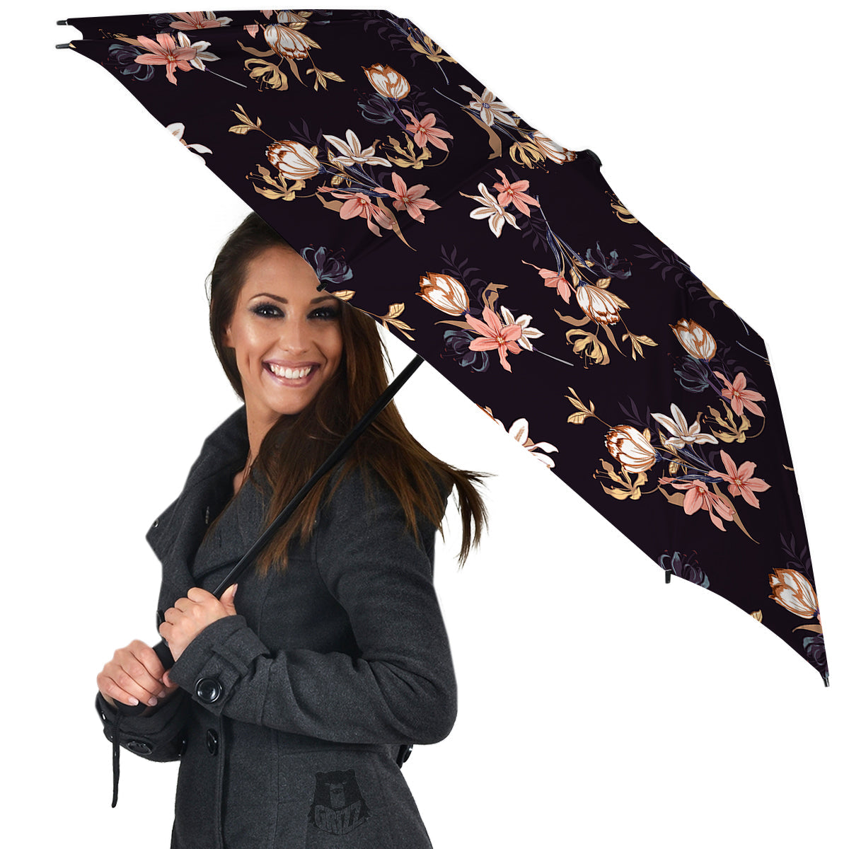 Wild Flower Print Pattern Umbrella-grizzshop