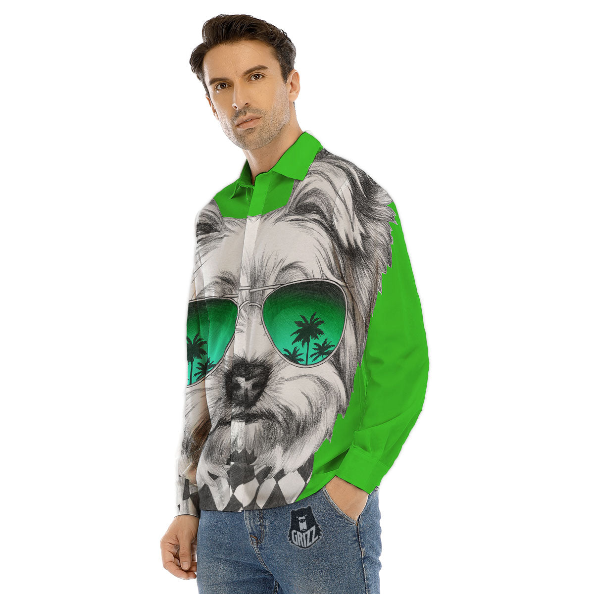 Wild Horses Running Print Men's Dress Shirts-grizzshop