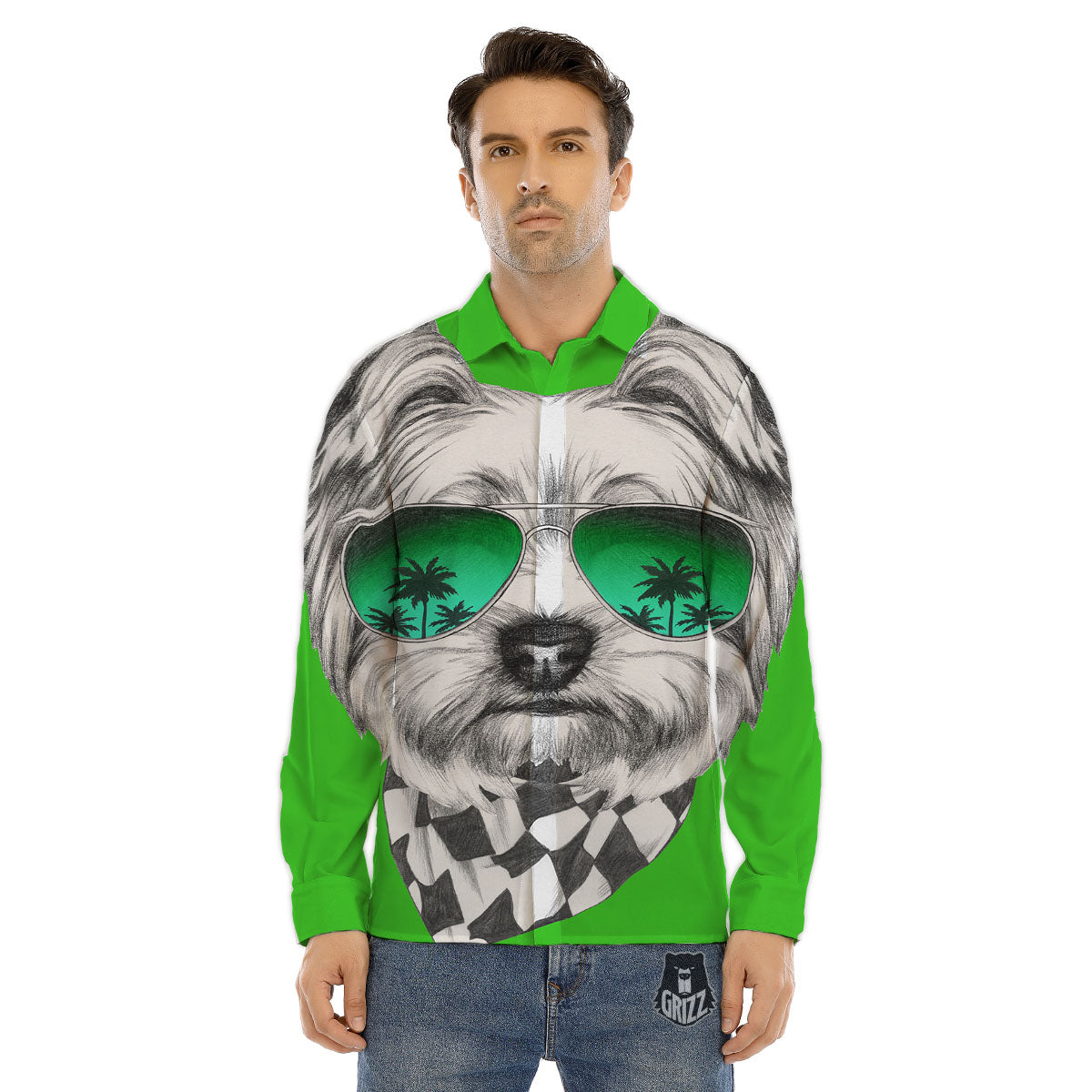 Wild Horses Running Print Men's Dress Shirts-grizzshop