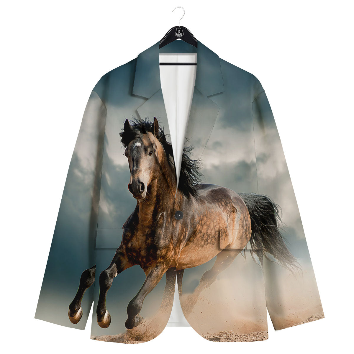 Wild Horses Running Print Men's Sport Coat-grizzshop