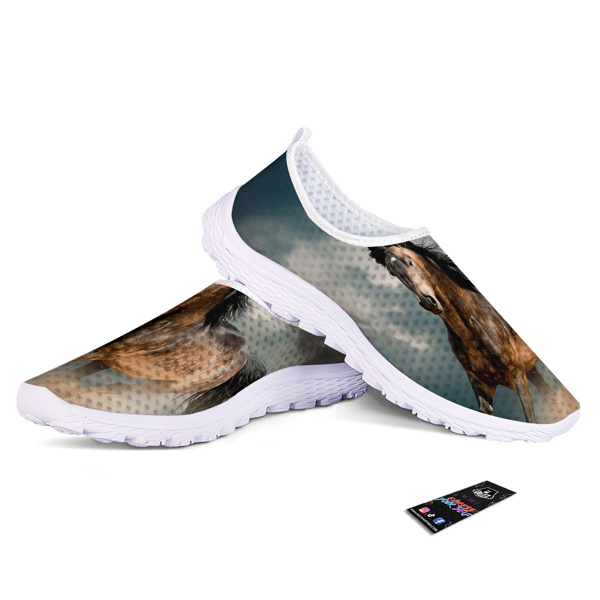 Wild Horses Running Print Nurse Shoes-grizzshop
