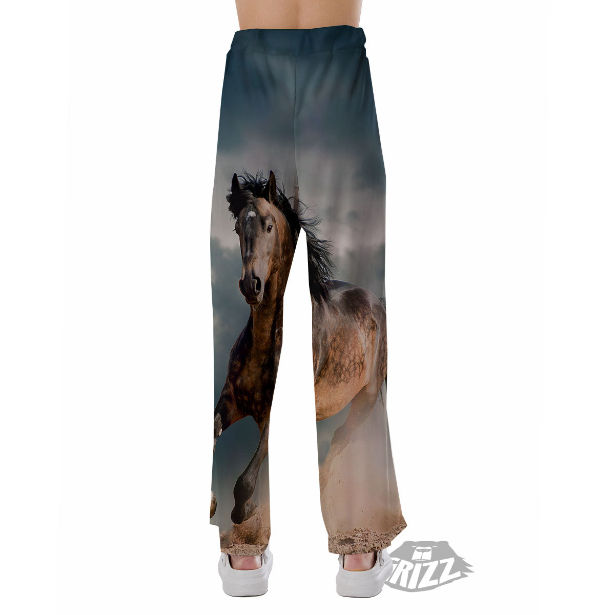 Wild Horses Running Print Pajama Pants-grizzshop