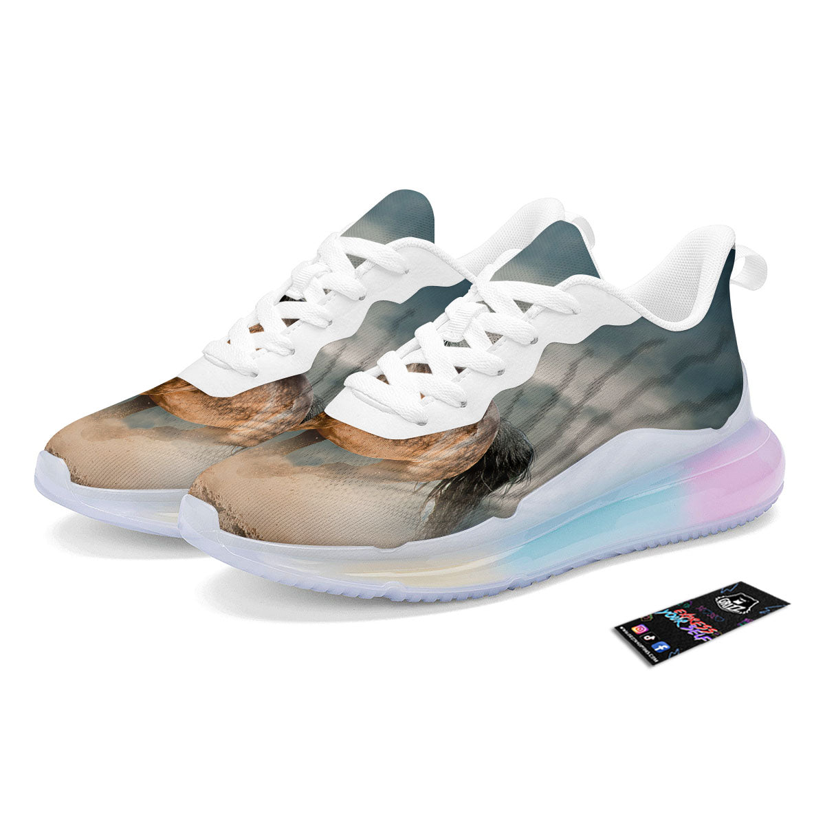 Wild Horses Running Print Running Sneakers-grizzshop