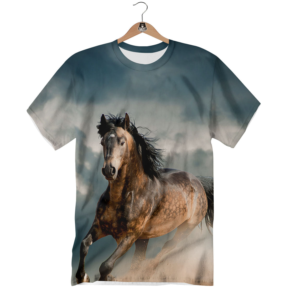 Wild Horses Running Print T-Shirt-grizzshop