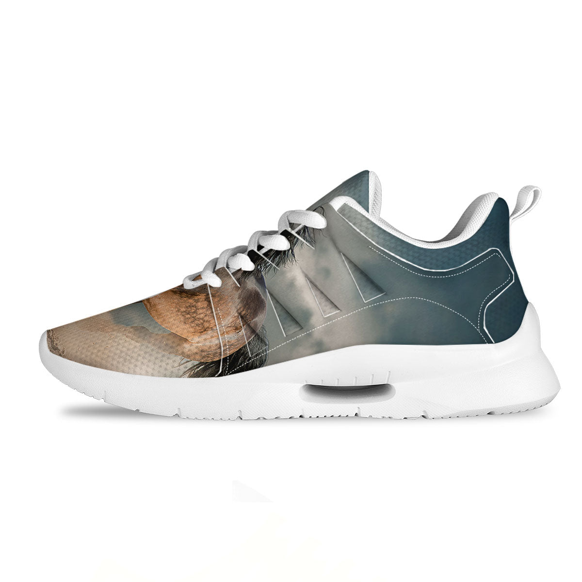 Wild Horses Running Print Tennis Shoes-grizzshop